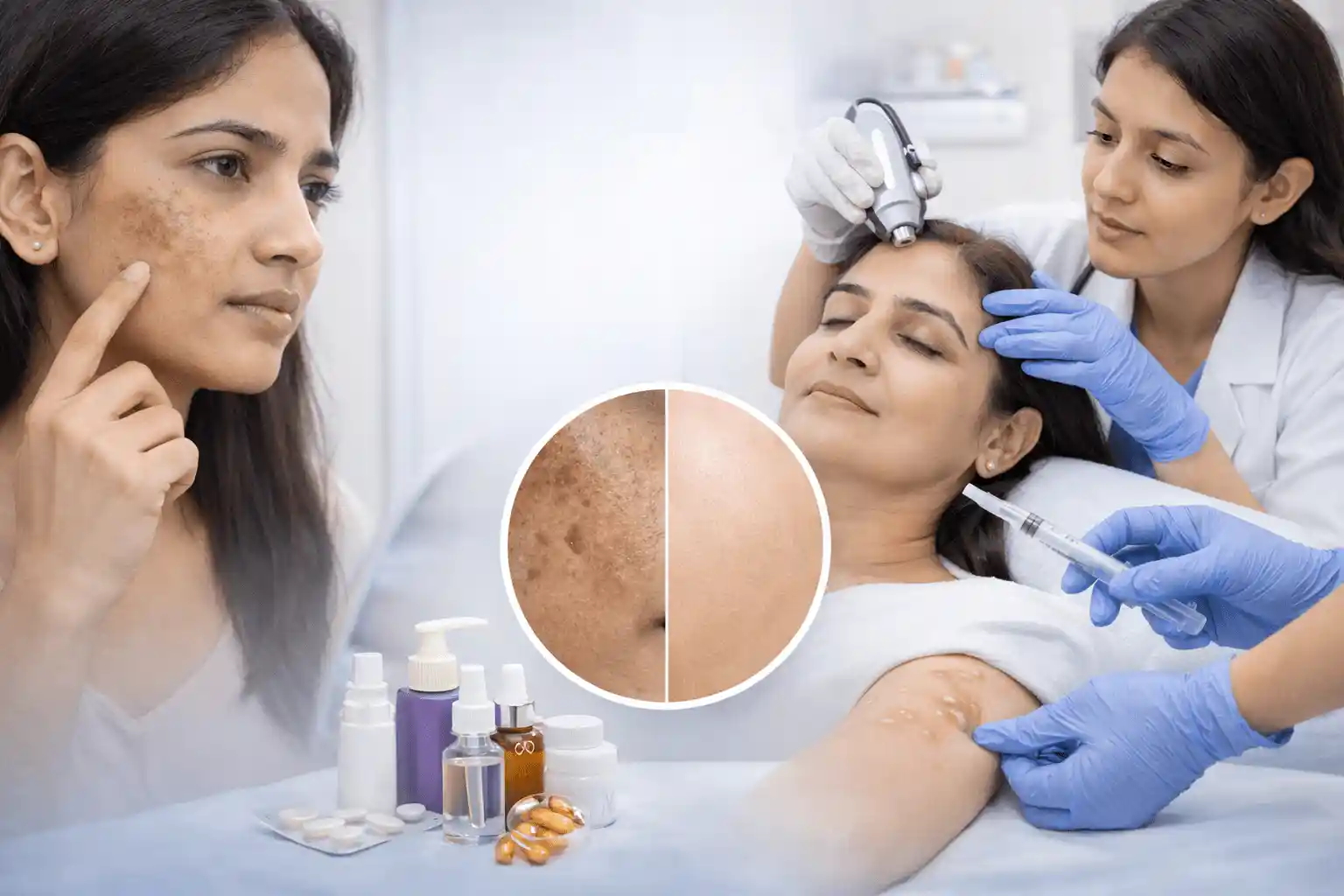 Skin pigmentation and anti-aging solutions